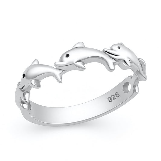 Silver Ring - Dolphins
