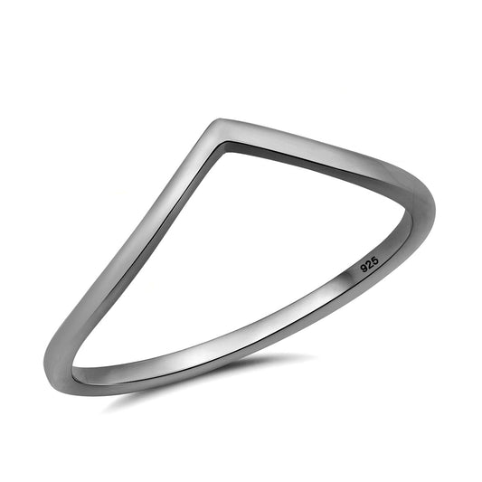 Silver Ring - V Shape