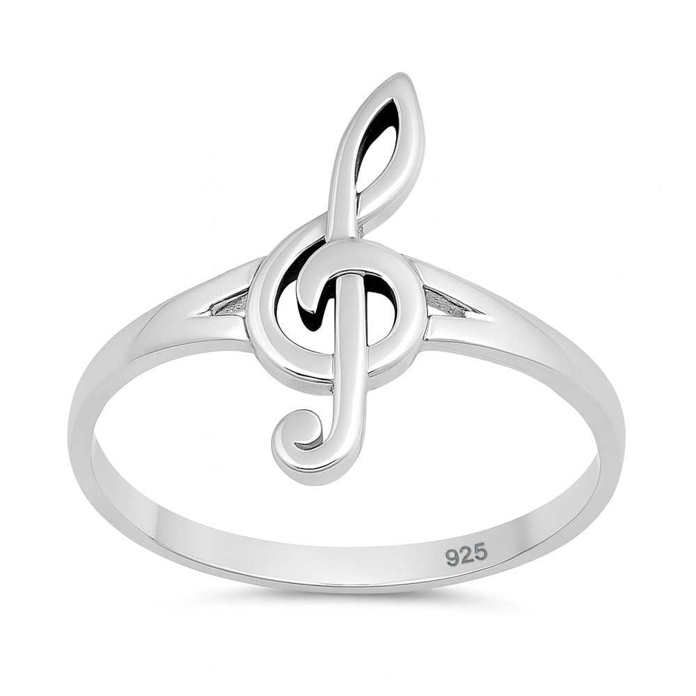 Silver Ring - Music Note