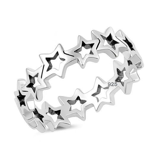 Silver Ring - Stars