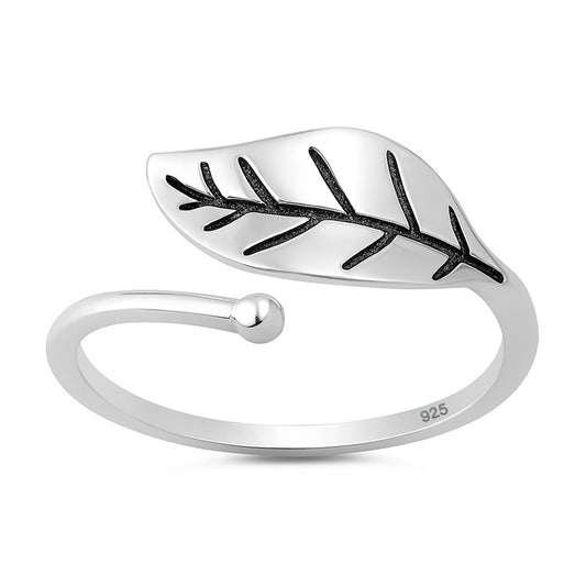 Silver Ring - Leaf