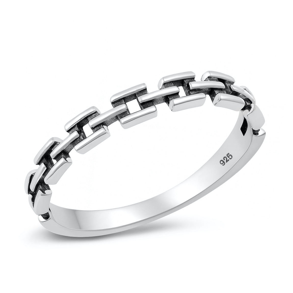 Silver Chain Link Ring