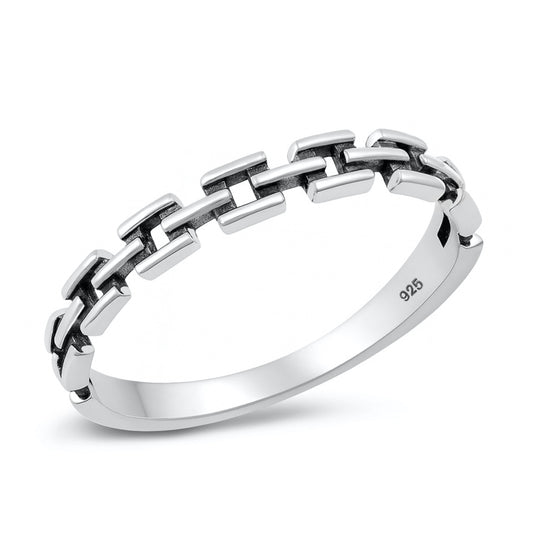 Silver Chain Link Ring