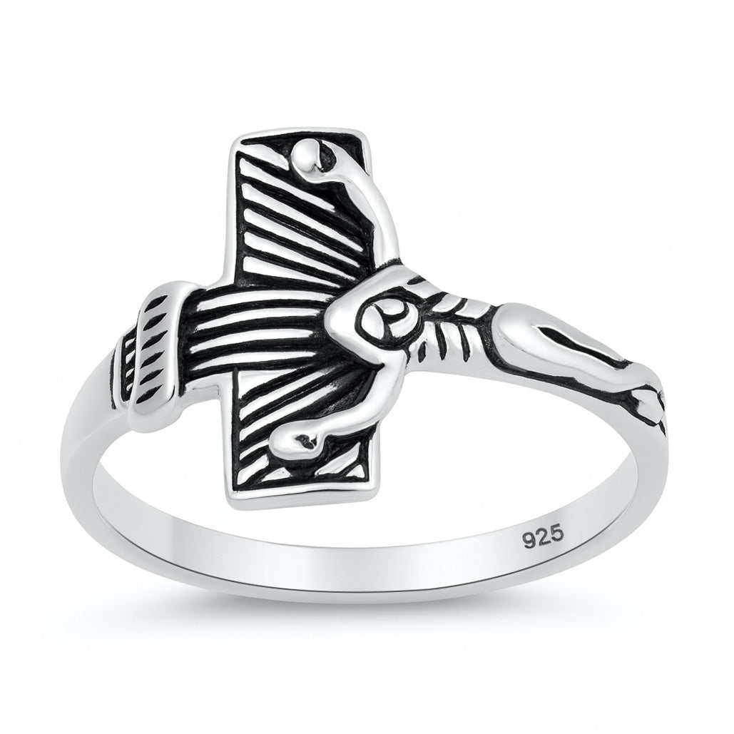Silver Crucifix Ring