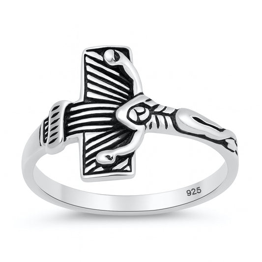 Silver Crucifix Ring