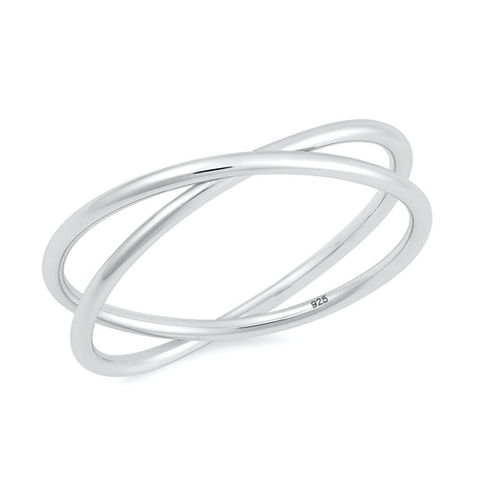 Silver Ring - Criss Cross