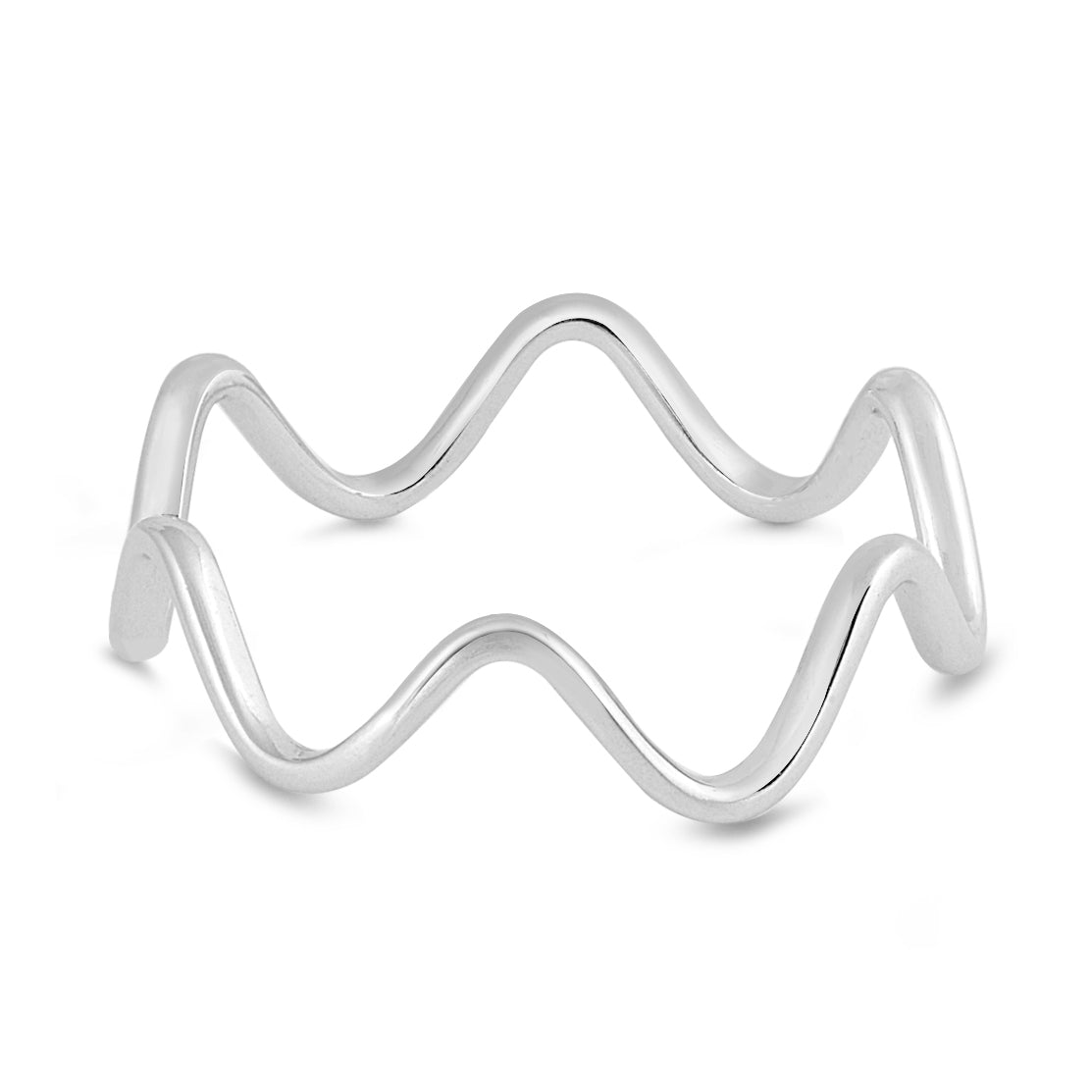 Silver Ring - Wraparound Wave