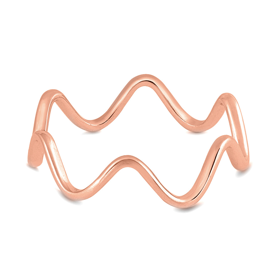 Silver Ring - Wraparound Wave