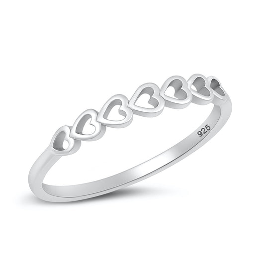 Silver Ring - Hearts