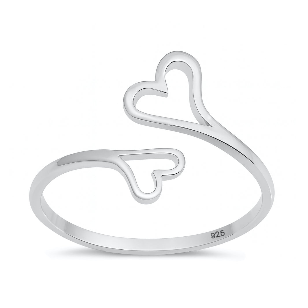 Silver Ring - Two Heart
