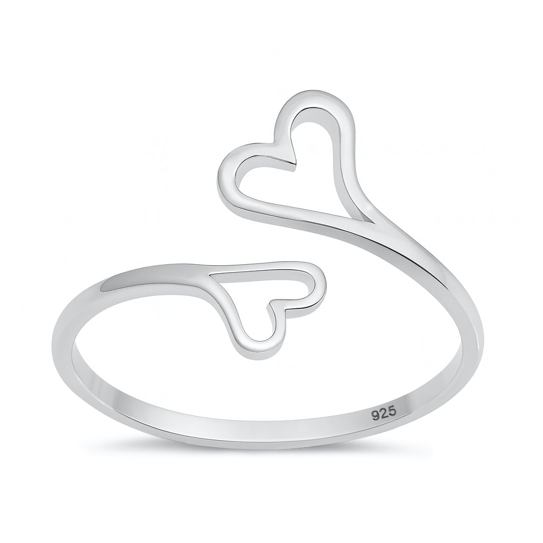 Silver Ring - Two Heart