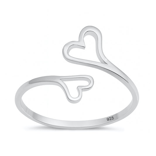 Silver Ring - Two Heart