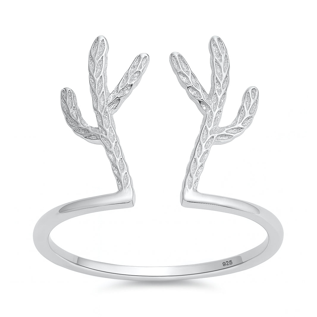 Silver Ring - Reindeer Antlers