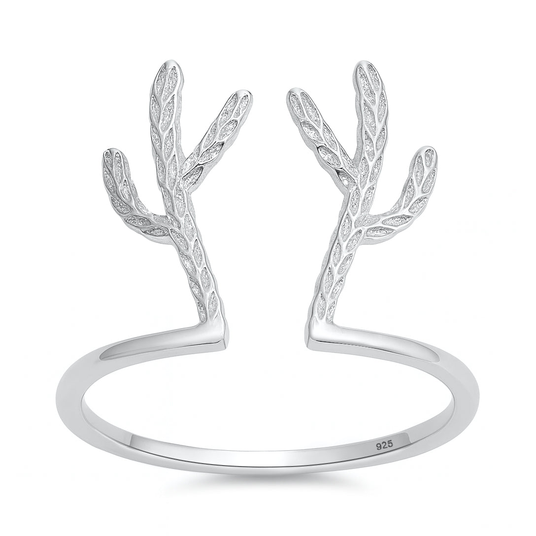 Silver Ring - Reindeer Antlers