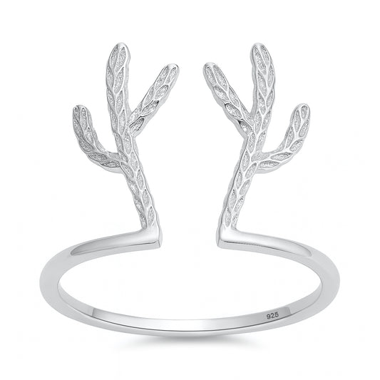 Silver Ring - Reindeer Antlers