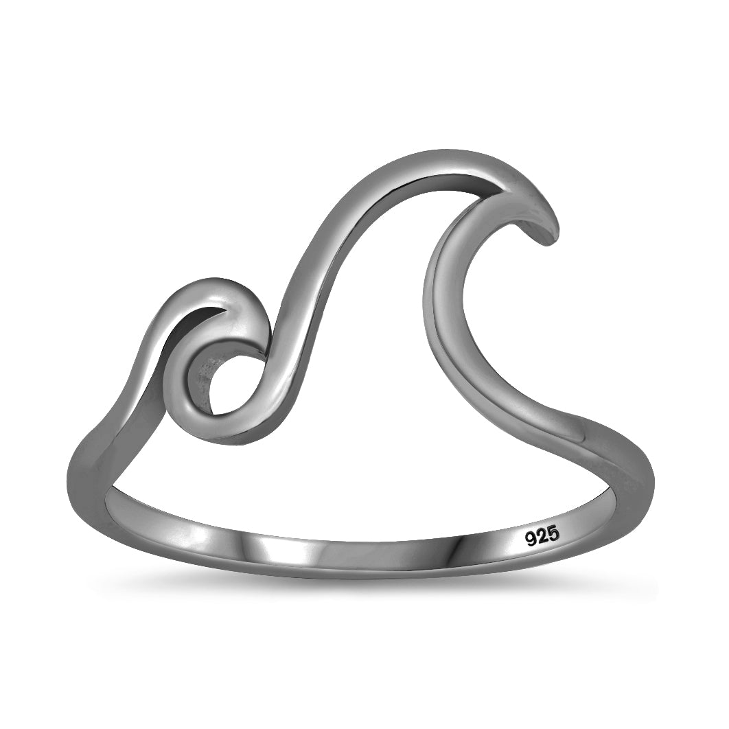 Silver Ring - Double Waves