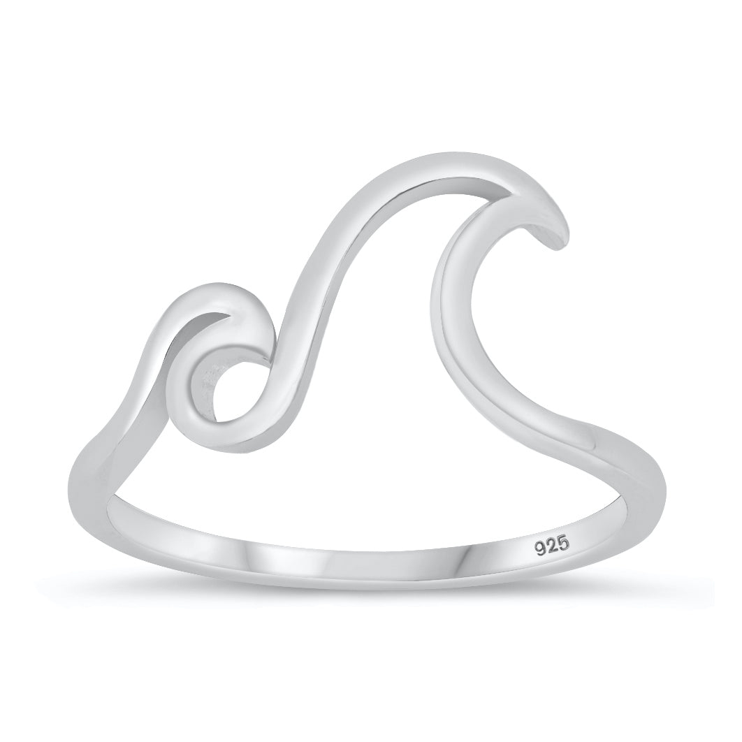 Silver Ring - Double Waves