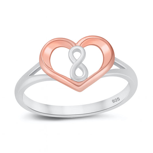 Silver Ring - Infinity in Heart