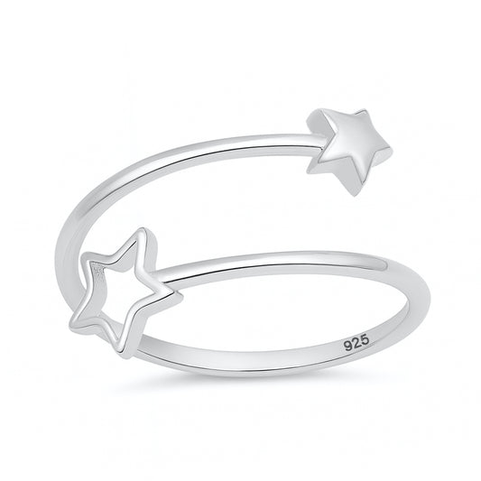 Silver Ring - Open Star