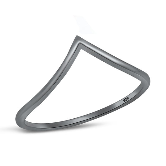 Silver Ring - V Shape