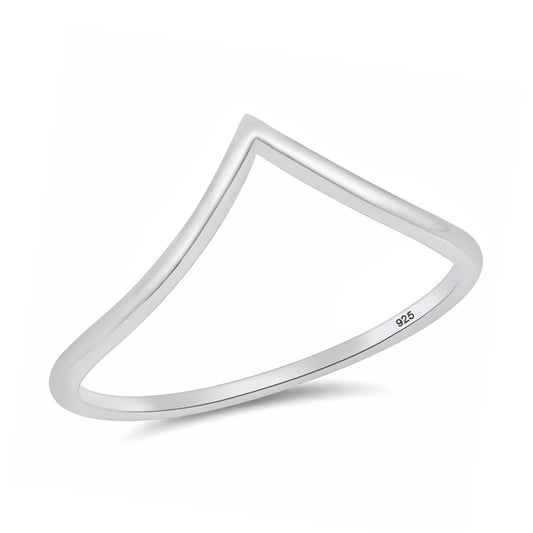 Silver Ring - V Shape