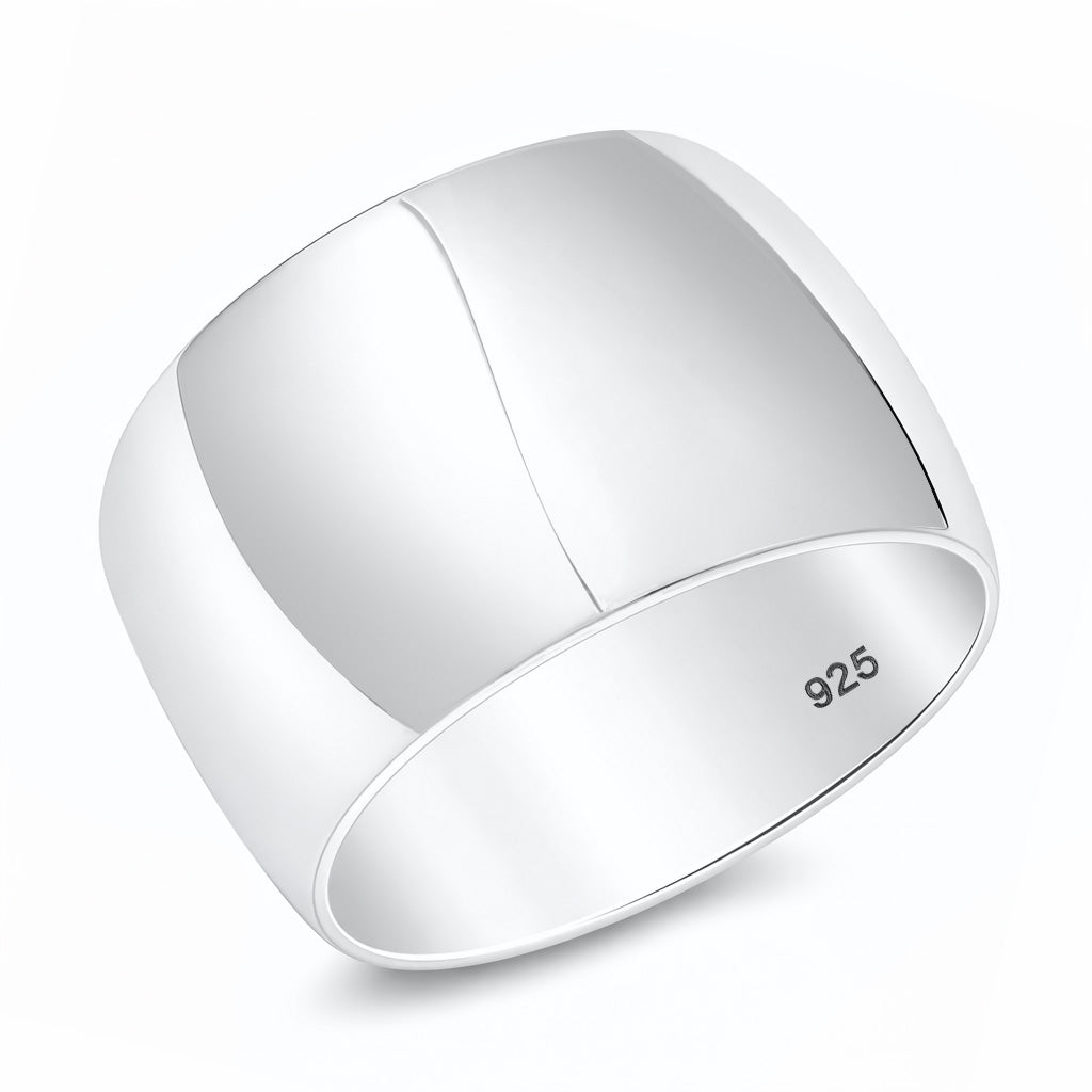 Silver Wedding Band - 15 MM
