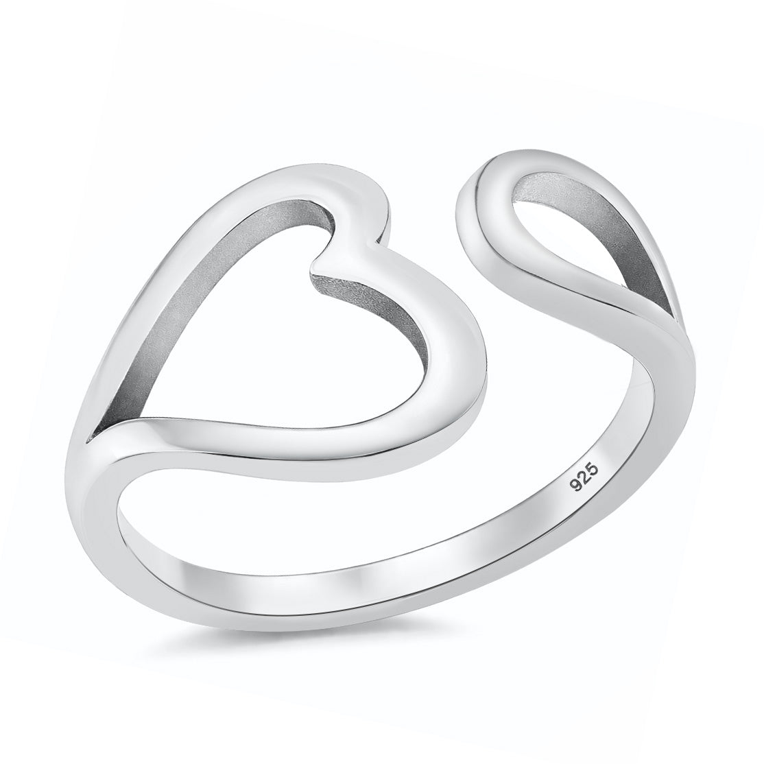 Silver Ring - Open Heart