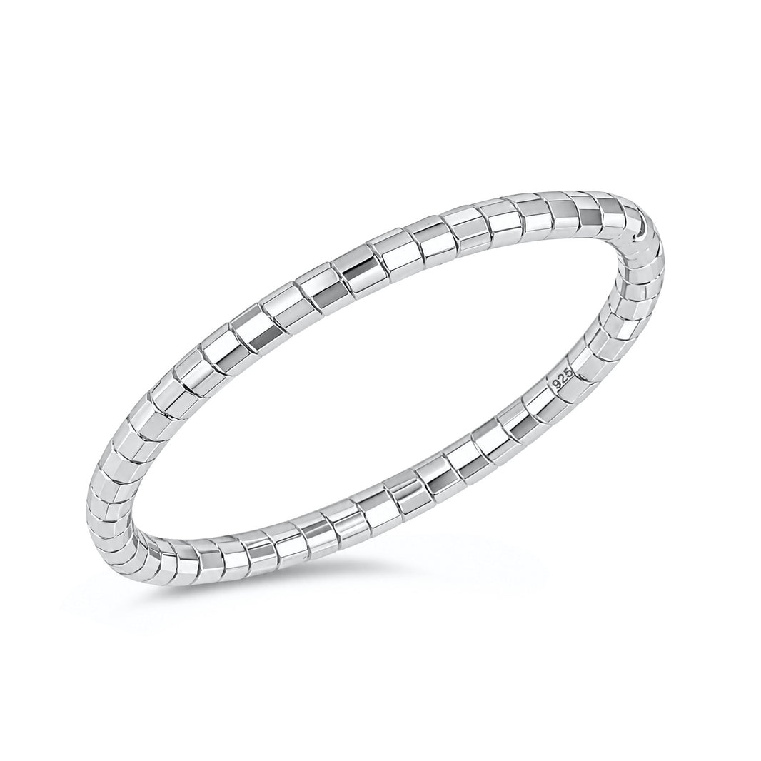 Silver Diamond Cut Band Ring