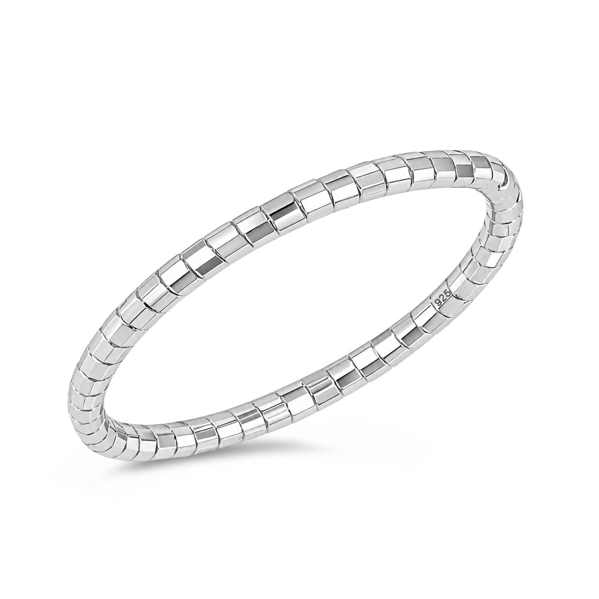 Silver Diamond Cut Band Ring