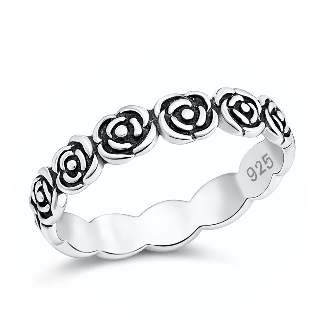 Silver Ring - Flowers