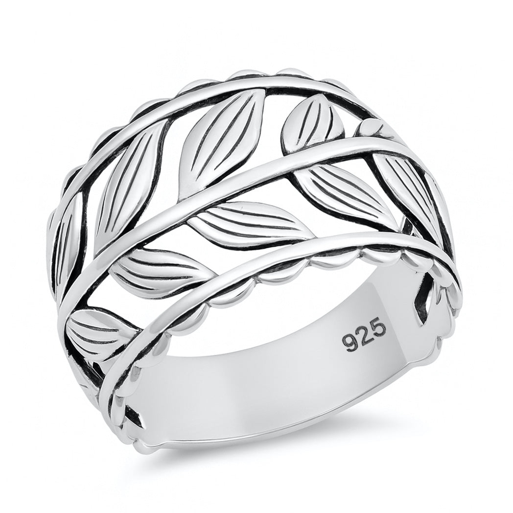 Silver Ring - Leaves