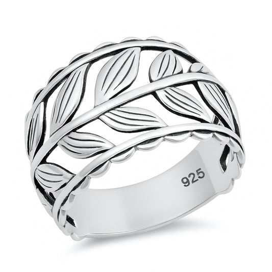 Silver Ring - Leaves