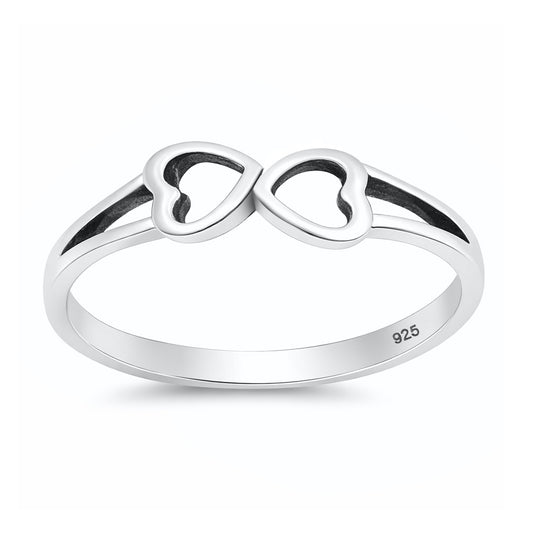Silver Ring - Hearts