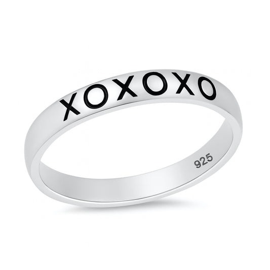Silver Ring - XOXO Engraved