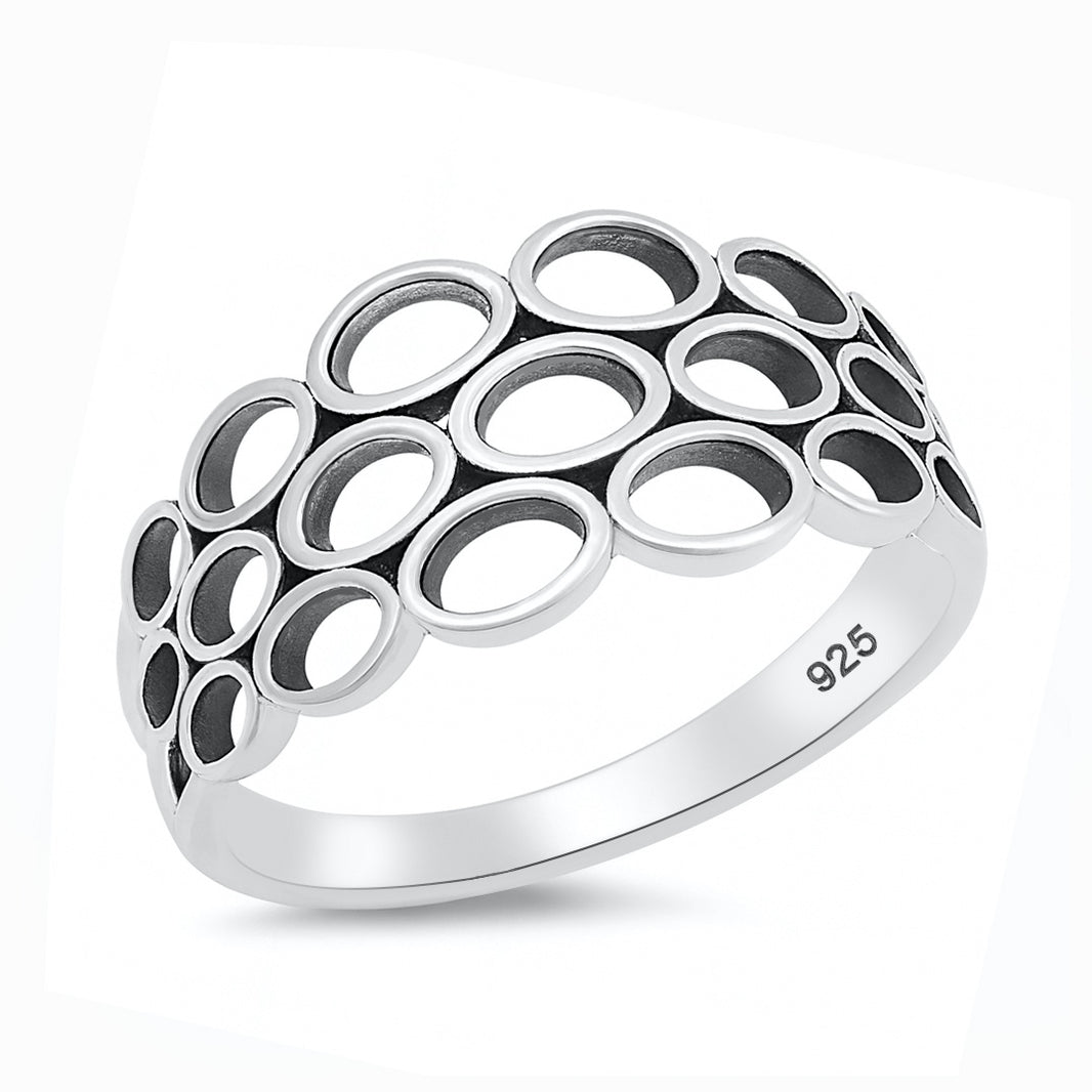Silver Honey Comb Ring