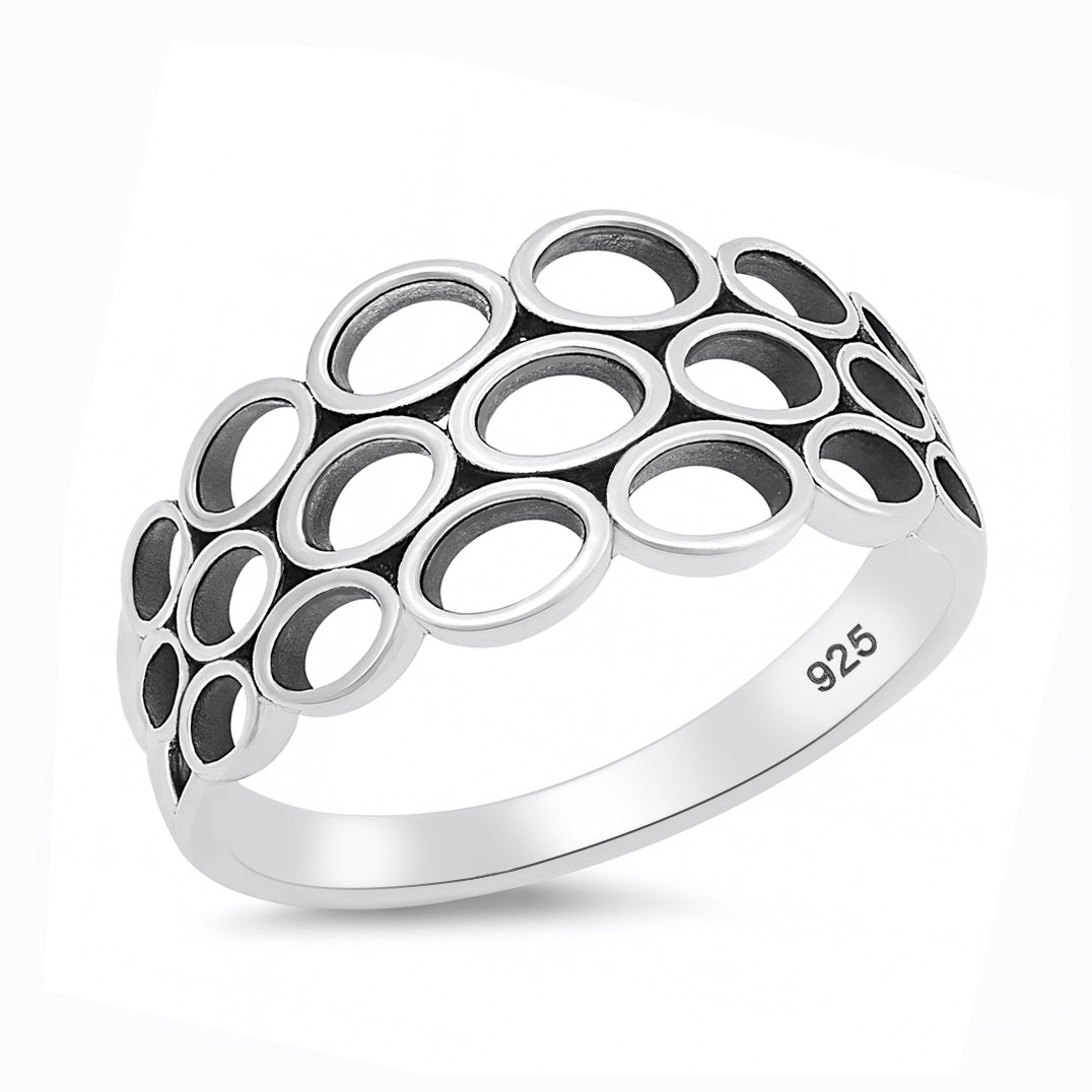 Silver Honey Comb Ring