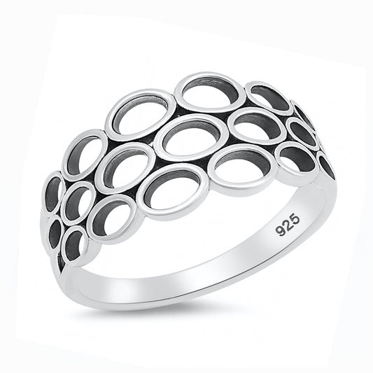 Silver Honey Comb Ring