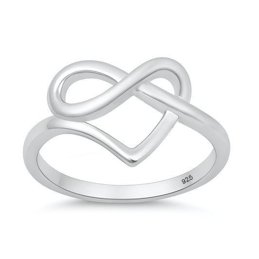 Silver Ring - Pretzel Heart