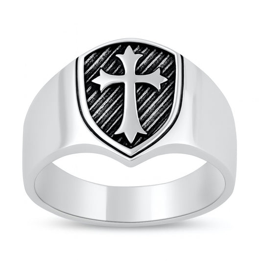 Silver Ring - Medieval Cross