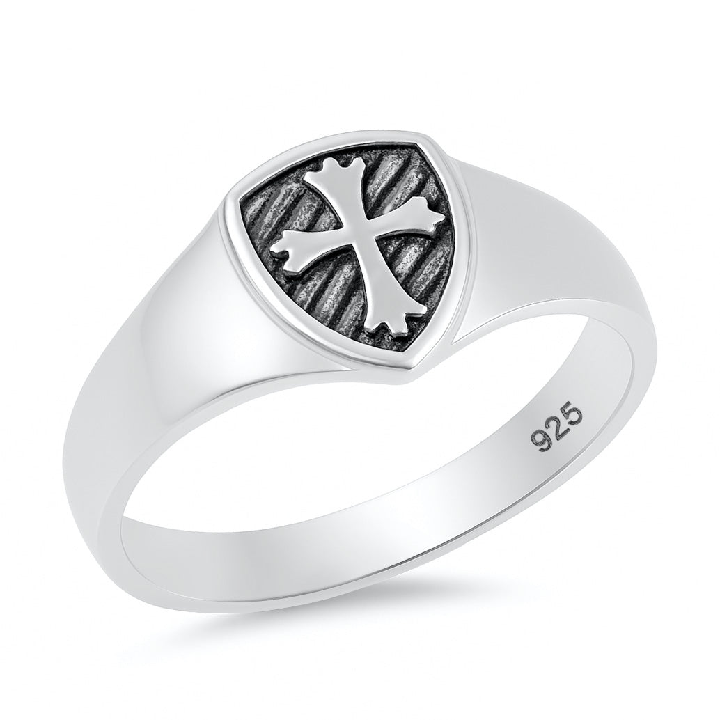 Silver Ring - Medieval Cross
