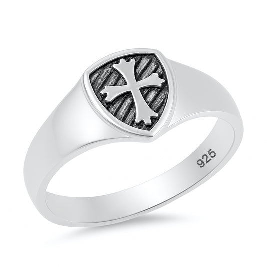 Silver Ring - Medieval Cross