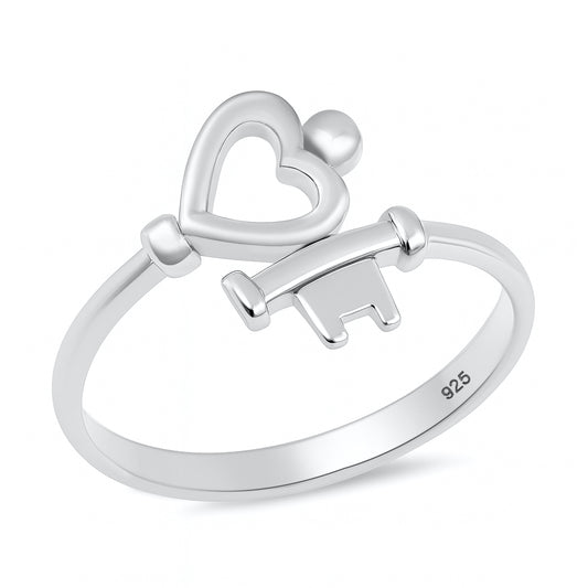 Silver Ring - Key To My Heart