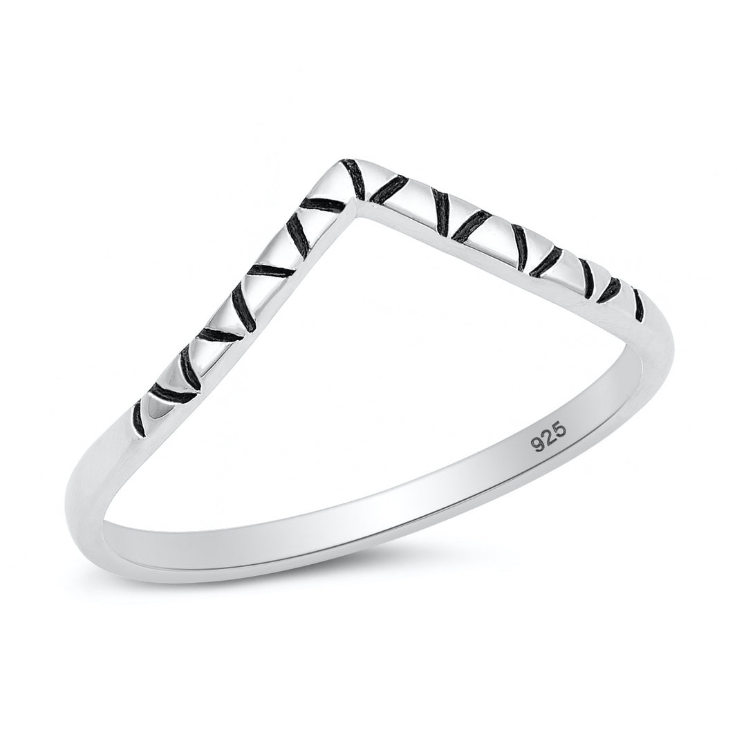 Silver Ring - V Shape