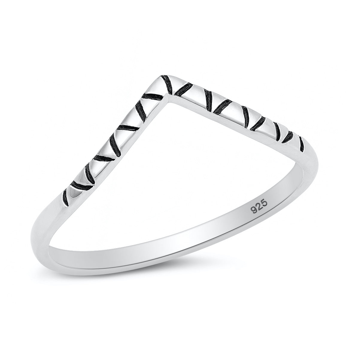 Silver Ring - V Shape