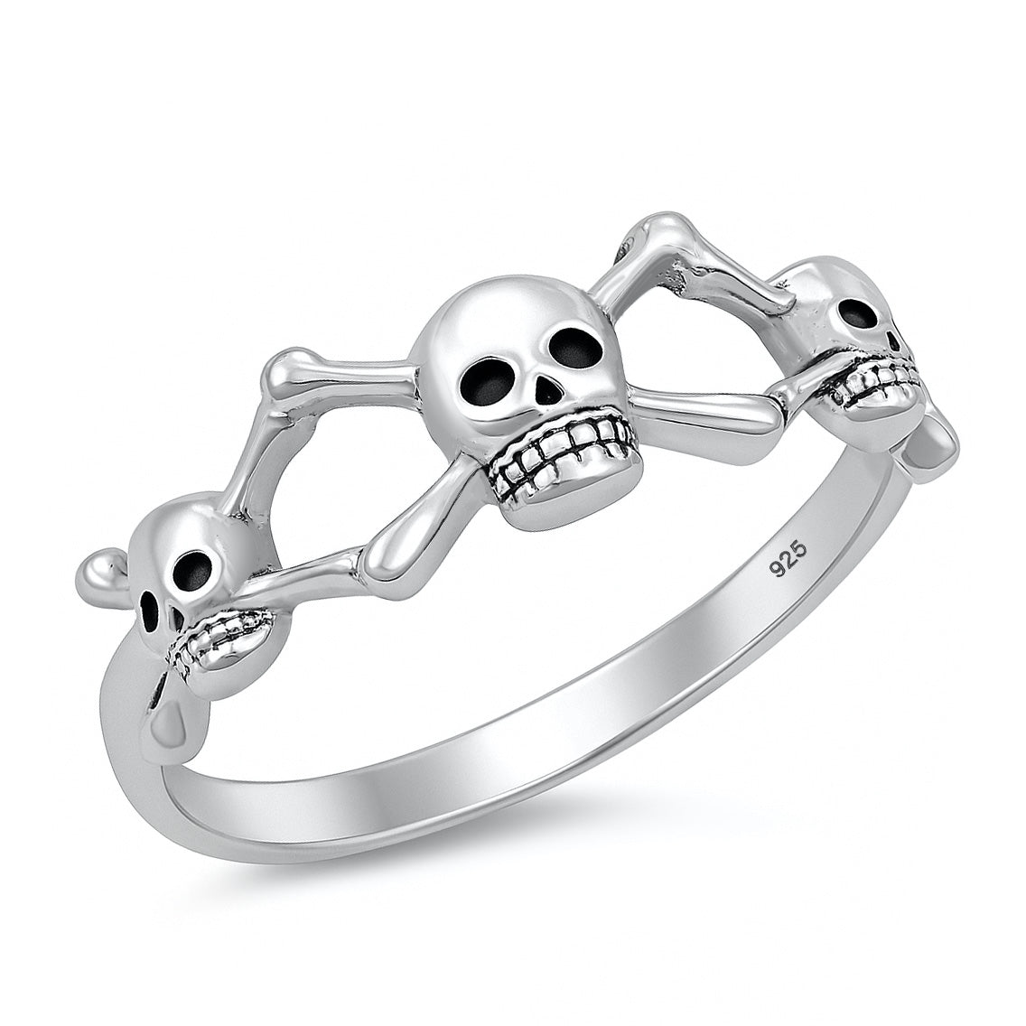 Silver Ring - Crossbone Skulls