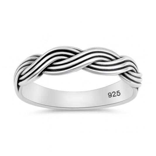 Silver Ring - Braided Band