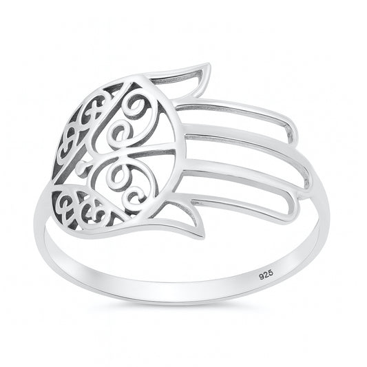 Silver Ring - Hamsa