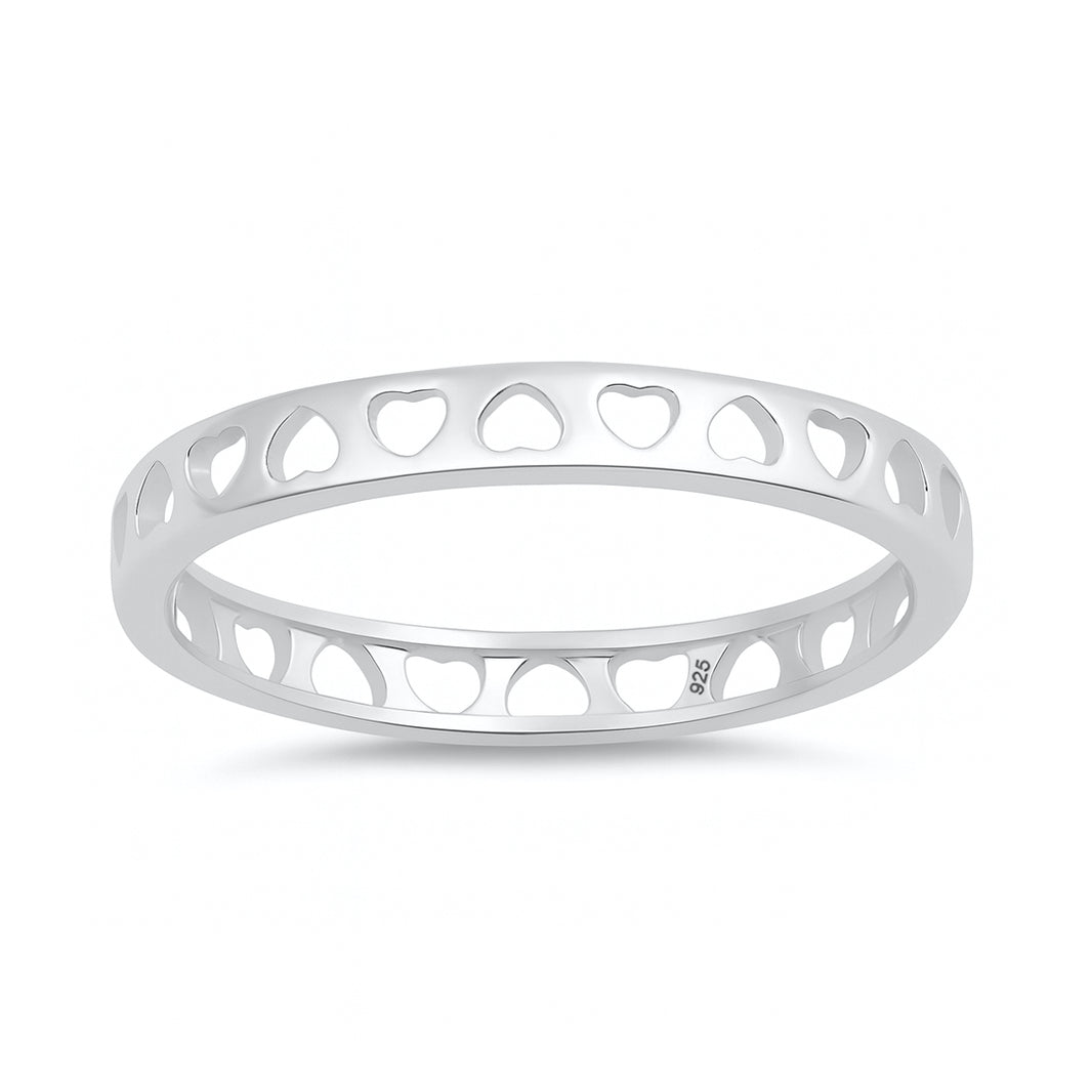 Silver Ring - Hearts