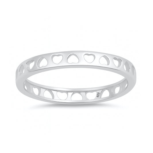 Silver Ring - Hearts