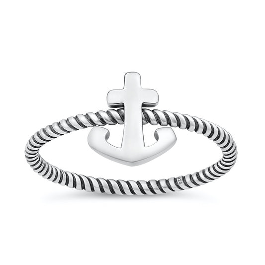 Silver Ring - Anchor